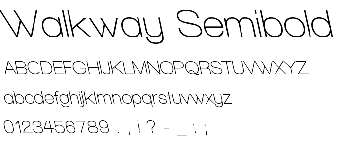 Walkway SemiBold RevOblique font